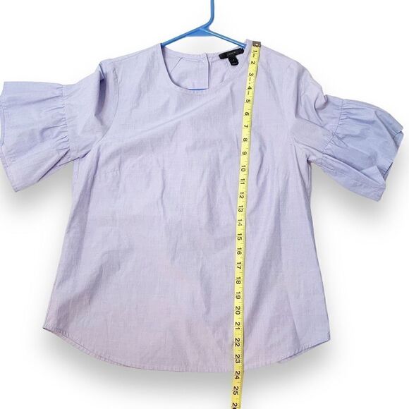 J. Crew Button-Back Bell-Sleeve Top Blouse Peri Blue Coastal Gran Women’s Size 2 - Picture 9 of 10